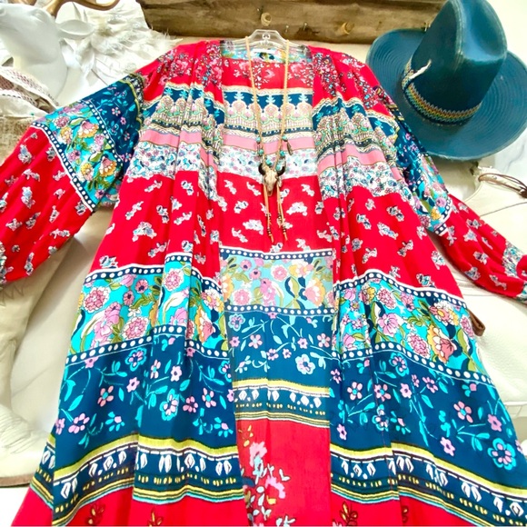 Anthropologie Patrons of Peace boho gypsy duster  w resort vacay beach vibe - Picture 9 of 16